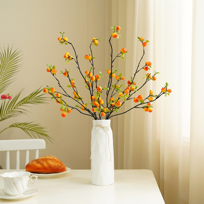 New Simulation Single Stem Mini Little Apple Branch European Home Hotel Restaurant Decoration Decoration Flower Arrangement Wholesale