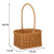 Pastoral Style Series Rattan Woven Basket Plastic Rattan Imitation Rattan Hand-Woven Flower Basket Handbag Picnic Basket