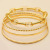 Europe and America Cross Border Hot Sale Women's Geometric Spring Twist Gold Glossy Bracelet 4-Piece Set