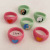 INS Europe and America Cross Border Colored Loving Heart Gossip Ring Set Y2g Sweet Cool Style Acrylic-Based Resin Ring Bracelet
