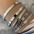 European and American Exaggerated Popular Bracelet Set Female Open Arrow Love Diamond Punk Alloy Fashion Gold Bracelet