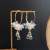 B549 European and American Advanced Sense Super Fairy Stud Earrings TikTok Same Style Eardrops Earrings Korean Crystal Flower Pearl Earrings