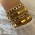 European and American Open-Ended Bracelet Bracelet Set Women's Popular New Chain Love Letter Glossy Women's Fashion Bracelet