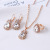 C190 European and American Personalized Water Drop Rhinestone Necklace Earrings and Ring Set Bridal Ornament Wholesale Three-Piece Set