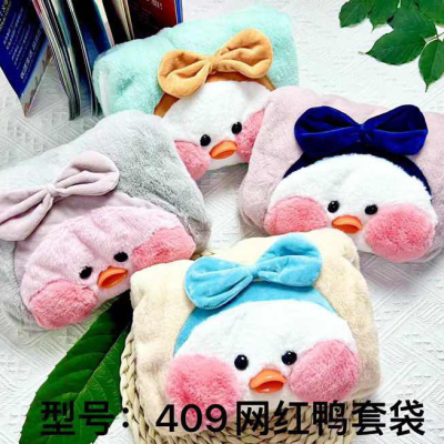 Factory Direct Sales New Bag Online Influencer Duck Foreign Trade round Head Charging Hot Water Bag