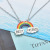 C182 Good Friend Besties Necklace Japan and South Korea Rainbow Clouds Dripping Oil Stitching Pendant Clavicle Chain Female