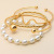 Europe and America Cross Border Popular Women's Bracelet HAILANG Bead Stringed Pearls Size round Open-Ended Bracelet 4-Piece Set