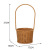 Pastoral Style Series Rattan Woven Basket Plastic Rattan Imitation Rattan Hand-Woven Flower Basket Handbag Picnic Basket
