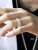 European and American Popular Titanium Ornament 5 Rows White Clay Diamond Arc Full Diamond Ring Men and Women Style Ring Manufacturer
