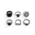 Europe and America Cross Border Hot Sale Popular Geometric Crystal 6 Pieces Ring Set Simple Personality Fashion Trendy Alloy Retro Ring Set Men