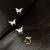 2021 New Accessories Rhinestone Butterfly Studs South Korea Light Luxury Temperament Niche Ear Clip Fairy Earrings B572