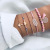 Europe and America Cross Border Popular Pineapple Peach Heart Coconut Tassel Pink Beads Beads Bracelet Five-Piece Bracelet Sl053