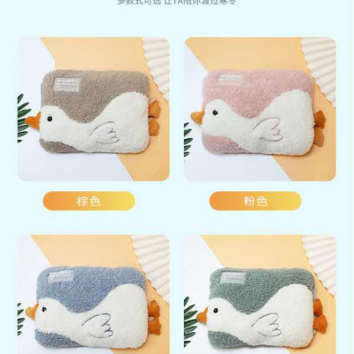 Factory Direct Sales New Big White Geese Bag Foreign Trade round Head Charging Hot Water Bag