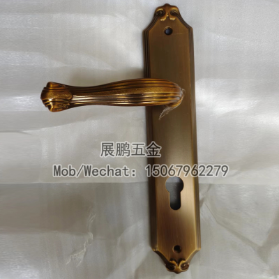 Spot Supply Iron Panel Aluminum Handle Handle Lock Iron Aluminum Door Lock African Indoor Bedroom Lock Export Lock