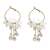 B549 European and American Advanced Sense Super Fairy Stud Earrings TikTok Same Style Eardrops Earrings Korean Crystal Flower Pearl Earrings