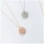 C211 Simple Heart-to-Heart Clover Necklace for Women Fashion Short Necklace Love Folding One Style for Dual-Wear Pendant Necklace