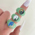 INS Europe and America Cross Border Colored Loving Heart Gossip Ring Set Y2g Sweet Cool Style Acrylic-Based Resin Ring Bracelet