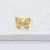 Cross-Border Hot Sale Color Zircon Butterfly Opening Ring