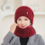 Winter Warm Knitted Hat Scarf Hat Three-Piece Thickened Woolen Cap Girls' Winter Hat Fashionable Warm
