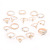 Amazon Independent Station Popular 17 Pieces Set Rings European and American Bohemian Style Diamond Set Rings Ornament