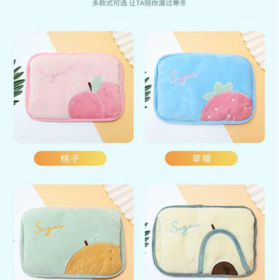 Factory Direct Sales New English Fruit Bag Foreign Trade round Head Charging Hot Water Bag