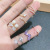 Korean Style Copper Plated Real Gold Micro-Inlaid Zircon Ring Fashionable Exquisite Color Retention Mixed Batch Ring Female Wholesale Boutique Supply