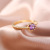 Ring Collection Special-Interest Design Multi-Color Zircon Wedding Ring Simple Elegant Exquisite Shiny Ring Accessories Female New Product