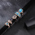 Cross-Border Hot European and American Jewelry Set Blue Crystal Geometric Irregular Two-Color Knuckle Ring Suit 11-Piece Set