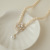 C208 Camellia Necklace Light Luxury Minority Pearl Necklace Women's Summer Fresh Sweet Flowers Clavicle Chain New