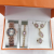 Cross-Border Fashion Steel Watch Women + Necklace + Bracelet + Ring + Earrings Gift Box Jewelry Gift Watch