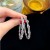 Sterling Silver Needle Korean New Exaggerated Twisted Surface round Ring Earrings Shiny Diamond-Encrusted Online Influencer Refined Ear Stud Earring B498