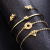 2022 New Europe and America Cross Border New Fashion Leaves Knotted Bracelet Diamond Bracelet Set Four-Piece E070