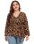 AliExpress European and American Style Cross-Border Foreign Trade plus Size Women's Clothing 2022 New Product Best-Selling Loose Leopard-Print Long-Sleeved Shirt