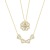 C211 Simple Heart-to-Heart Clover Necklace for Women Fashion Short Necklace Love Folding One Style for Dual-Wear Pendant Necklace