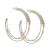 Sterling Silver Needle European and American Full Diamond Geometry round Ring Earrings South Korea Temperament Wild C- Shaped Ear Ring Eardrop Earring B571