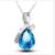 C125 Japanese and Korean Popular Fashion Accessories Angel Tears Water Drop Crystal Pendant Ornaments Necklace Set Wholesale