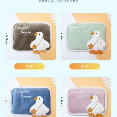 Factory Direct Sales New Bag Cute Duck Foreign Trade round Head Charging Hot Water Bag