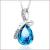 C125 Japanese and Korean Popular Fashion Accessories Angel Tears Water Drop Crystal Pendant Ornaments Necklace Set Wholesale