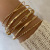 Europe and America Cross Border Hot Sale Women's Geometric Spring Twist Gold Glossy Bracelet 4-Piece Set