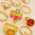 European and American New Ring Set Female Colorful Oil Necklace Clip Flower Cherry Open Snake Star Chain Knuckle Ring