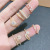 Korean Style Copper Plated Real Gold Micro-Inlaid Zircon Ring Fashionable Exquisite Color Retention Mixed Batch Ring Female Wholesale Boutique Supply
