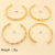 Europe and America Cross Border New Flower Chain Leaf Eye Bracelet 4-Piece Ins Style Open Gold Bracelet Set