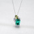 PAG & Mag European and American Style Necklace S925 Silver Pendant Women's Cross Car Chain Emerald Fashion Temperament