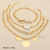 Europe and America Cross Border Pearl Vertical Bar Ring Dripping Butterfly Wafer Tassel Women's Sweet Cute Gold Bracelet 4-Piece Set