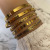 European and American Exaggerated Popular Bracelet Set Female Open Arrow Love Diamond Punk Alloy Fashion Gold Bracelet