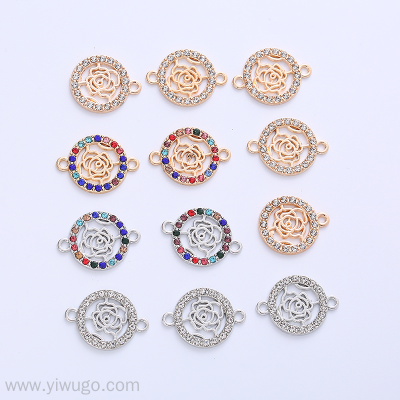 Cross border accessories Rose jewelry DIY accessories Metal diamond connection accessories wholesale