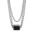 Women's Korean-Style Ins Trendy Black Square Necklace Special-Interest Design High-Grade Light Luxury Sweater Chain Punk Cold Sweater Chain