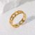 European and American Foreign Trade Cross-Border Titanium Steel Ring Female Open Stainless Steel Ring Couple Couple Rings Simple Chain Ring Wholesale