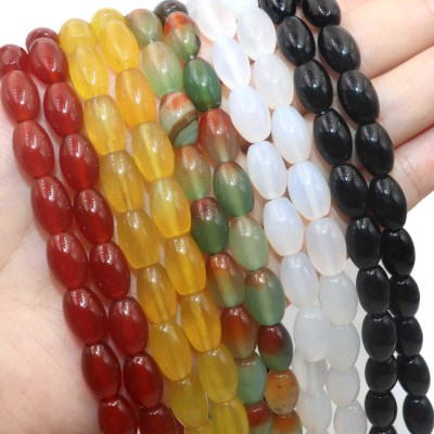 8*12 Natural Agate Bead Scattered Beads DIY Green Aventurine Agate Beads Beaded Bracelet Earrings Semi-Precious Stone Wholesale