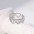 Cross-Border Korean Style Titanium Steel Ring Female Love Heart-Shaped Open Ring Simple Niche Normcore Bag Stainless Steel Ring Wholesale